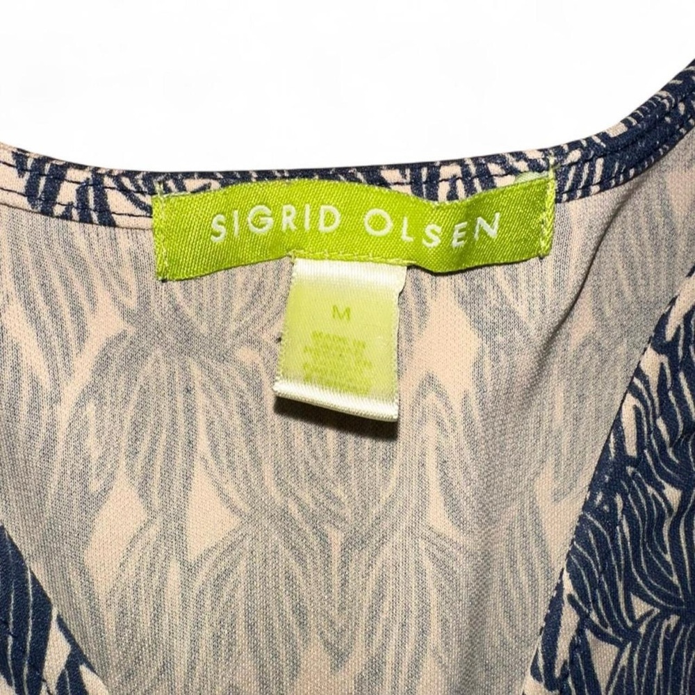 Sigrid Olsen Block Print Midi  Dress - Picture 3 of 8